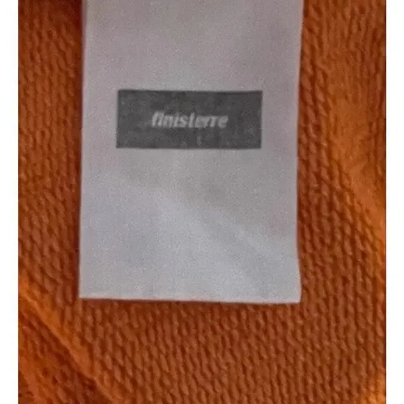 Tinisterre Mens Bright Orange Sweater Pullover Size Medium Comfy Sweatshirt - Picture 7 of 8